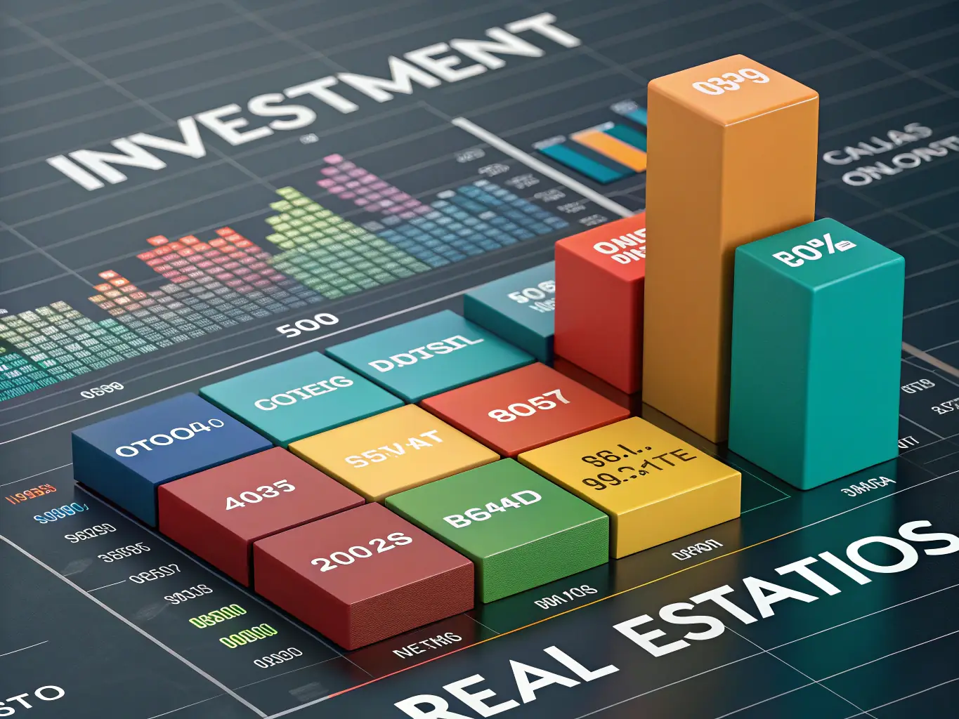 An image depicting a diverse portfolio with stocks, bonds, and real estate, symbolizing financial diversification and growth.